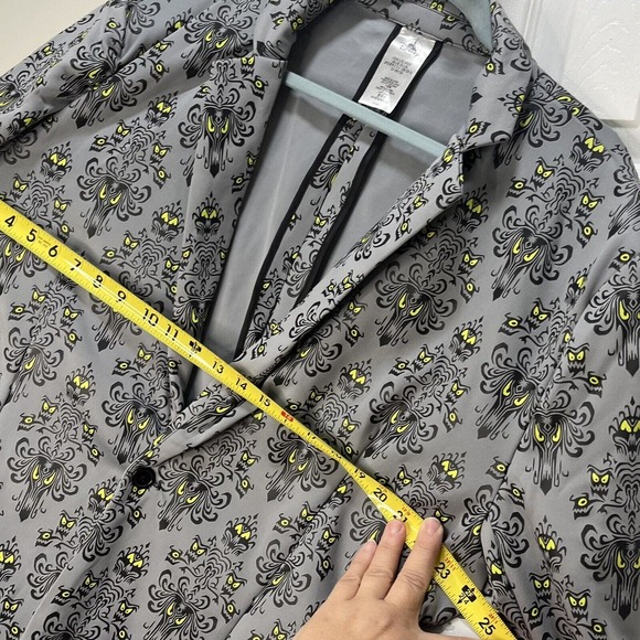 Haunted Mansion Wallpaper Pattern Suit Jacket Blazer Disney Parks XL - Picture 13 of 15